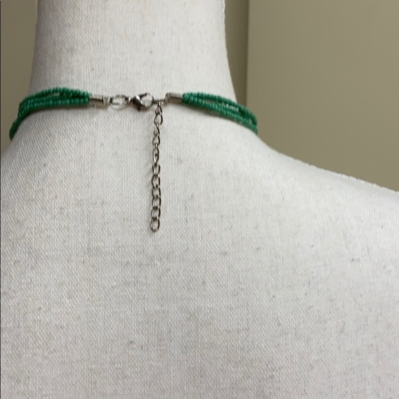 Brilliant Green Abalone Mother of Pearl & Stone Bead Necklace Bracelet Earrings - Picture 6 of 13